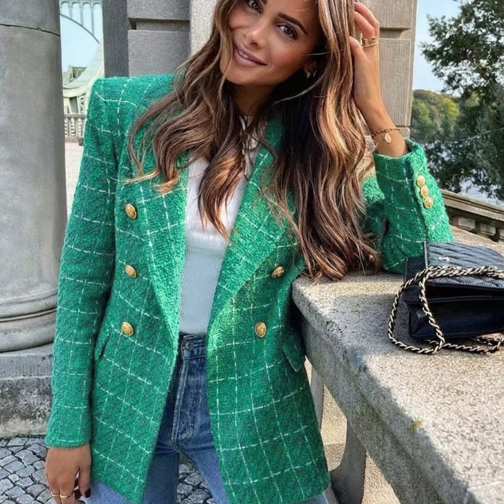Eadburg | Women's Tailored Blazer | Peak Lapel Buttons Workwear