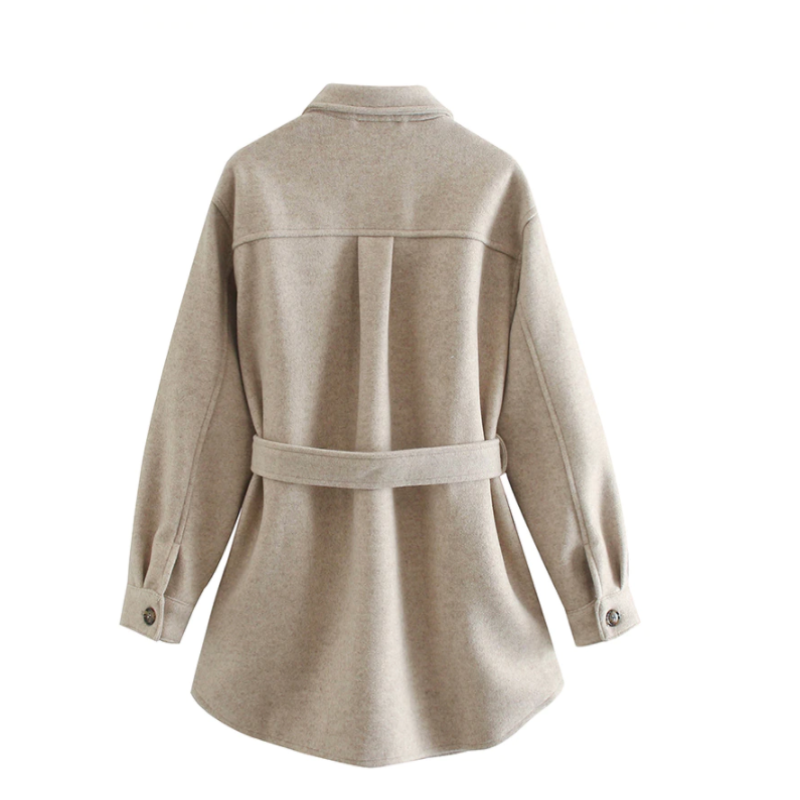 Bronislawa | Women's Long Trench Jacket | Belted Button Front