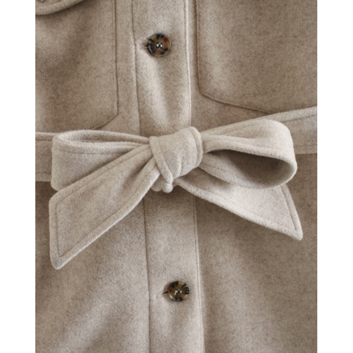 Bronislawa | Women's Long Trench Jacket | Belted Button Front