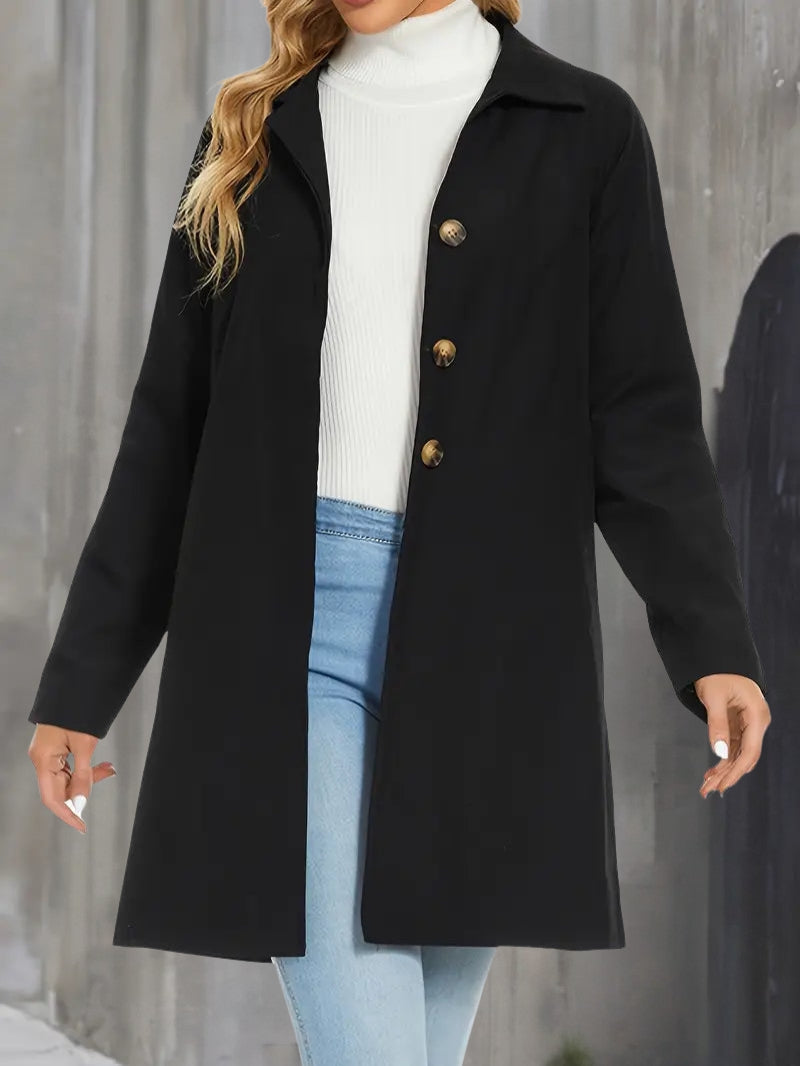 Yara | Women's Trench Coat | Button Front Collar