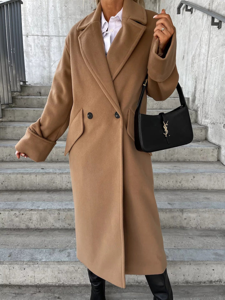 Galatea | Women's Long Trench Coat | Lapel Double-Breasted