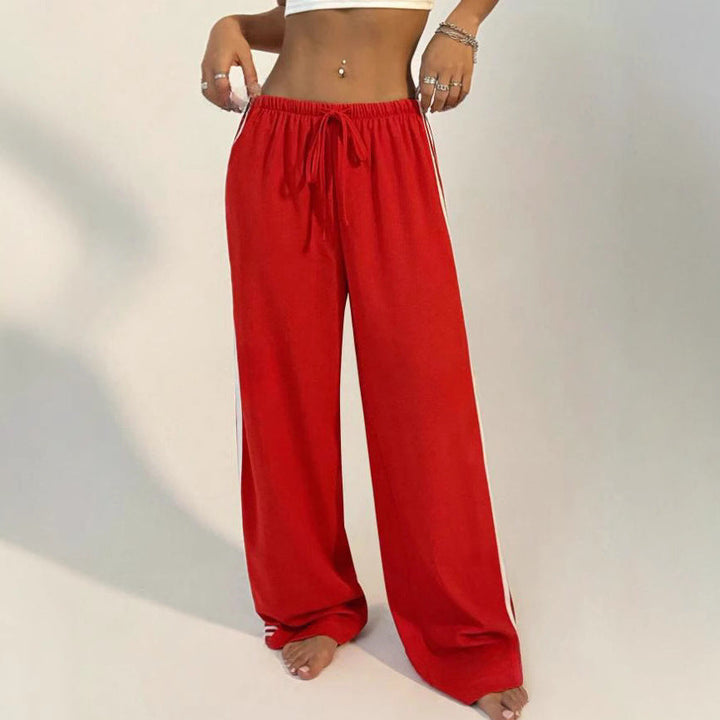 Irmtrud | Women's Baggy Wide Leg Track Pants | Drawstring