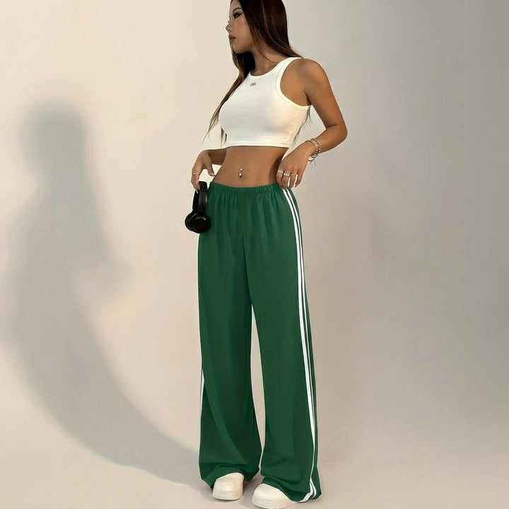 Irmtrud | Women's Baggy Wide Leg Track Pants | Drawstring