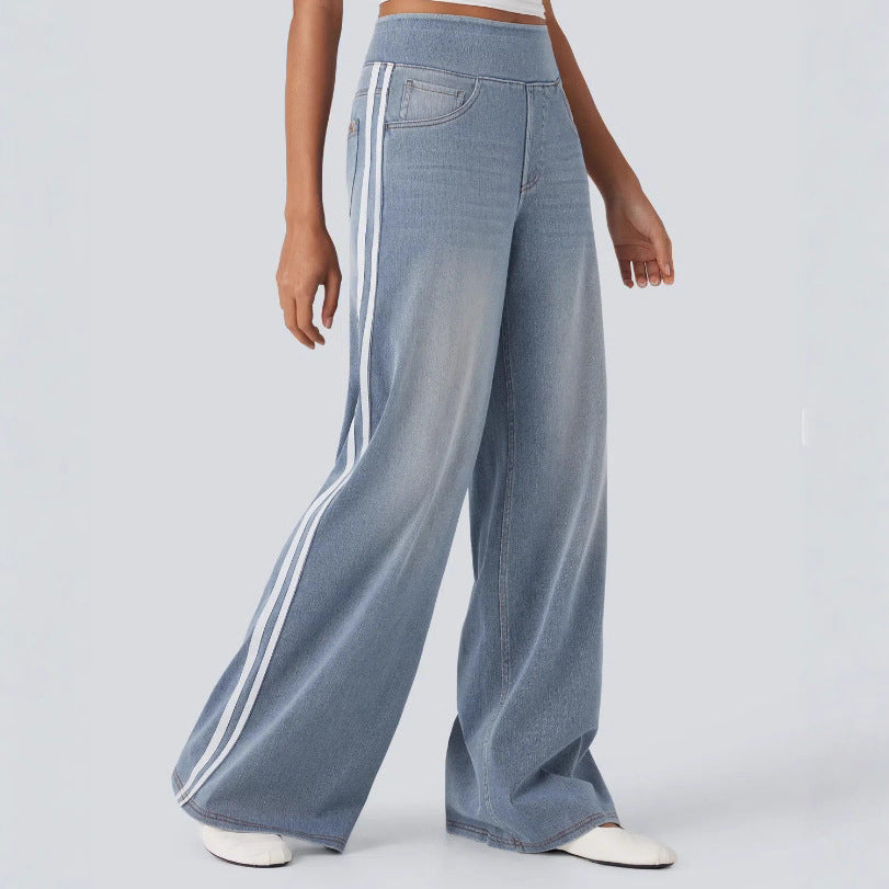 Roswitha | Women's Baggy Wide Leg Track Pants | High Waist