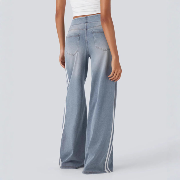 Roswitha | Women's Baggy Wide Leg Track Pants | High Waist