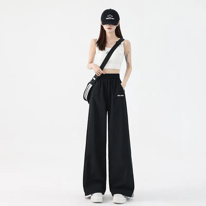 Ariadne | Women's Wide Leg Track Pants | Side Stripe Casual
