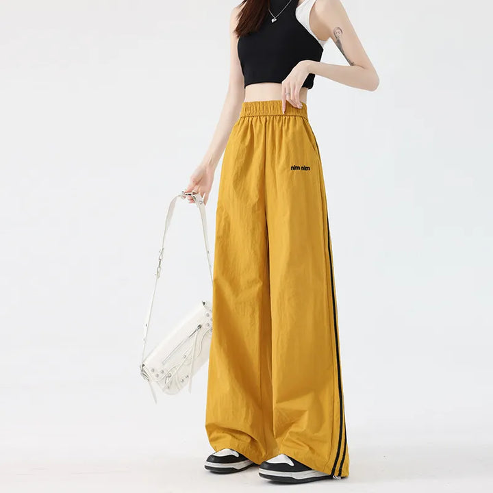 Ariadne | Women's Wide Leg Track Pants | Side Stripe Casual
