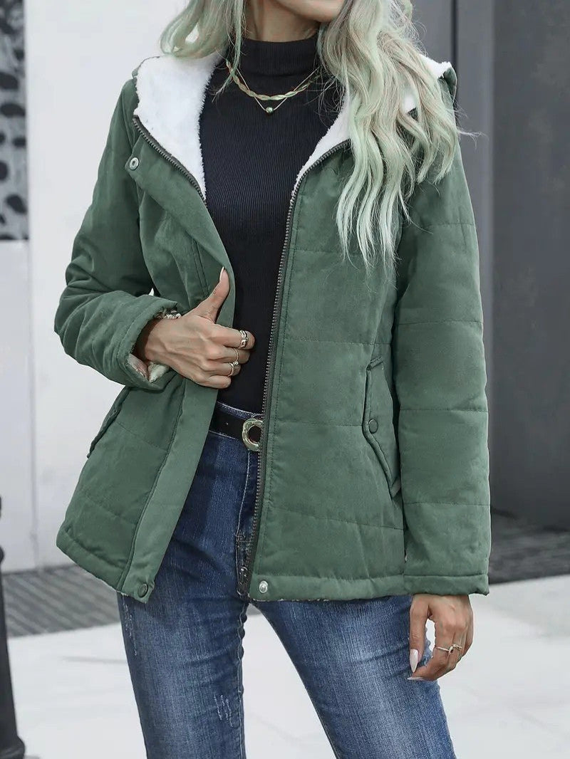 Oreithyia | Women's Hooded Winter Jacket | Zip-Up Lined