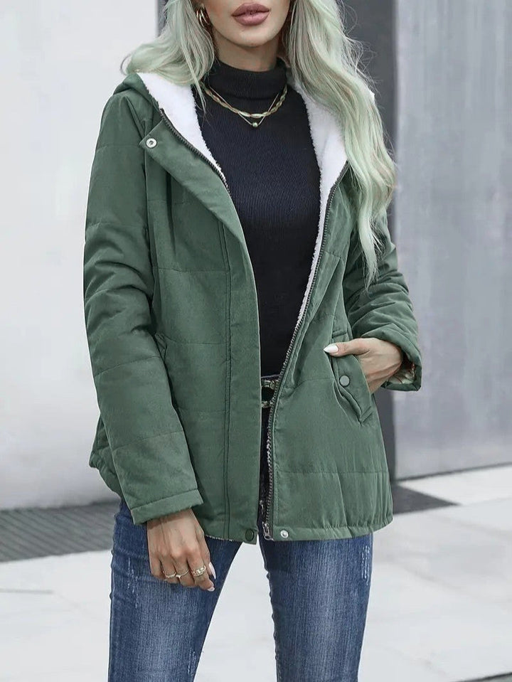 Oreithyia | Women's Hooded Winter Jacket | Zip-Up Lined