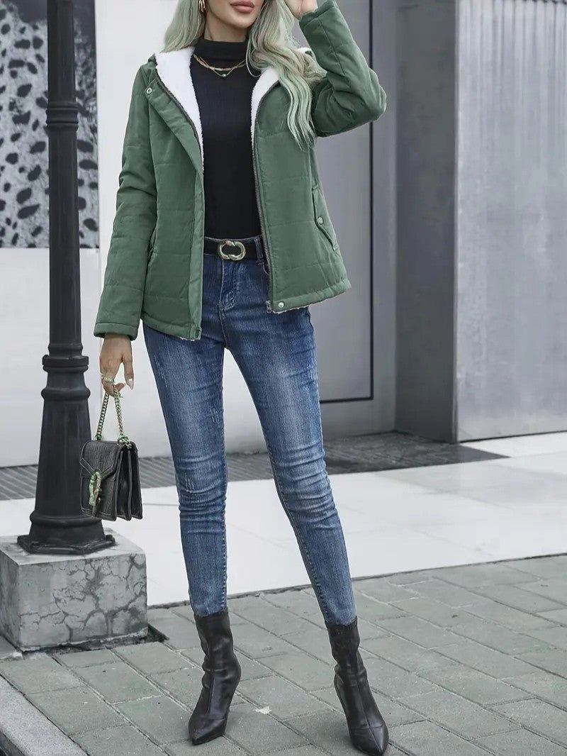 Oreithyia | Women's Hooded Winter Jacket | Zip-Up Lined