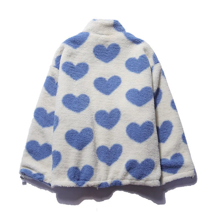 Harmonia | Women's Reversible Winter Jacket | Heart Print Oversized