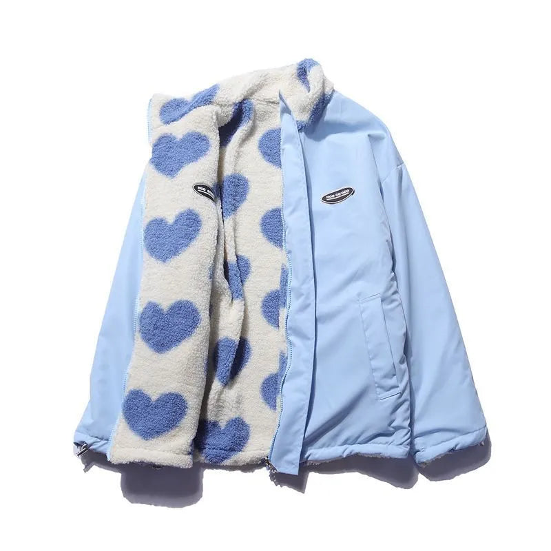 Harmonia | Women's Reversible Winter Jacket | Heart Print Oversized
