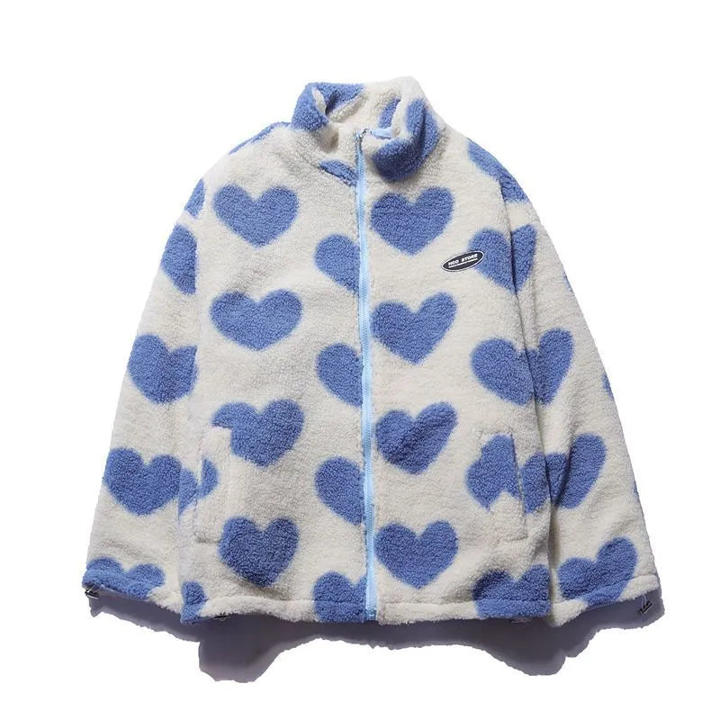 Harmonia | Women's Reversible Winter Jacket | Heart Print Oversized